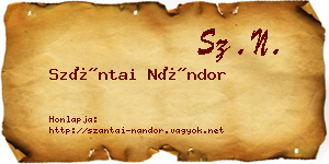 Szántai Nándor névjegykártya
