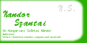 nandor szantai business card